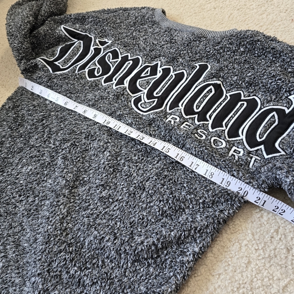 Disney Parks Sweater Womens XS Gray Black Spirit Jersey Disneyland Oversized - Picture 3 of 7